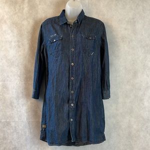 G-Star Raw Linen Blend Denim Blouse Size Medium worn once